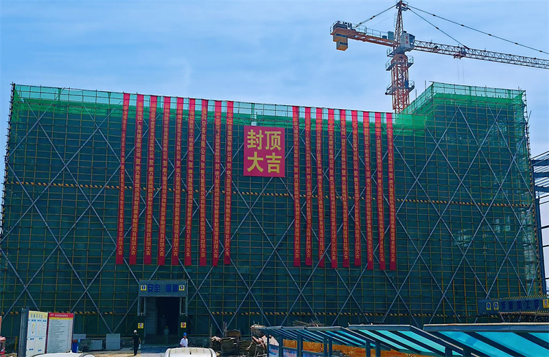 2025年5月20日，江蘇公司承建的康乃馨高端織造和智能裝備制造一期項目主體結(jié)構(gòu)順利封頂。